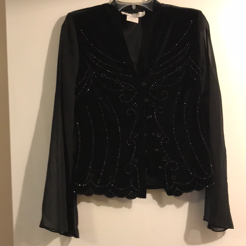 Black beaded top
